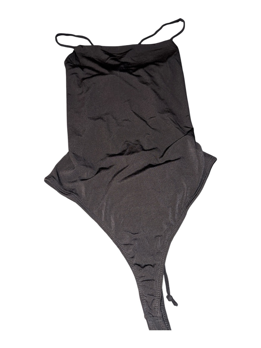 Classic Black One-Piece Swimsuit with Thin Straps